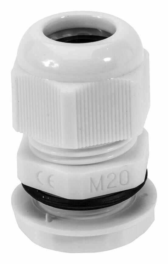 HELLERMANNTYTON Passe-câble nylon M12, 3-6.5mm, Gris, Lot de 10