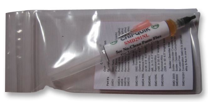 CHIP QUIK No-Clean Tack Flux Syringe for Lead-Free Soldering