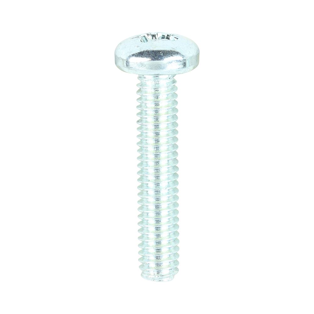 Timco M4 x 20mm Zinc Pan Head PZ Machine Screws, 100-Pack