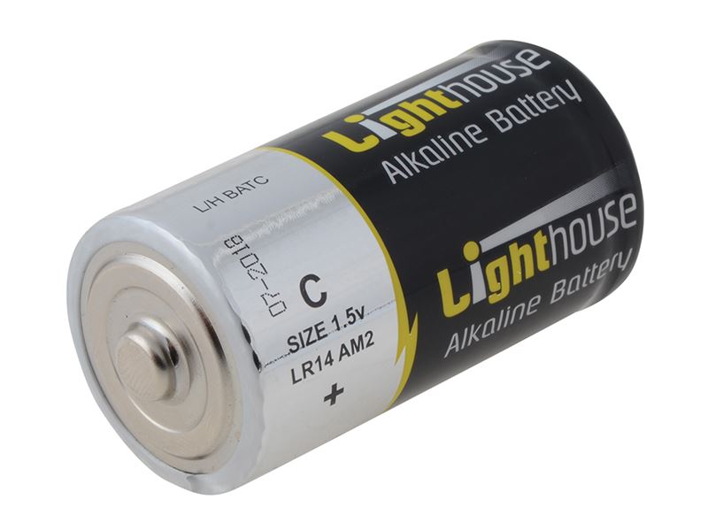 Lighthouse Pilas Alcalinas C LR14 6200mAh (Paquete de 2)