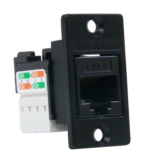 SWITCHCRAFT/CONXALL NH Series RJ45 Cat6 Socket naar IDC Feedthru Paneeladapter,