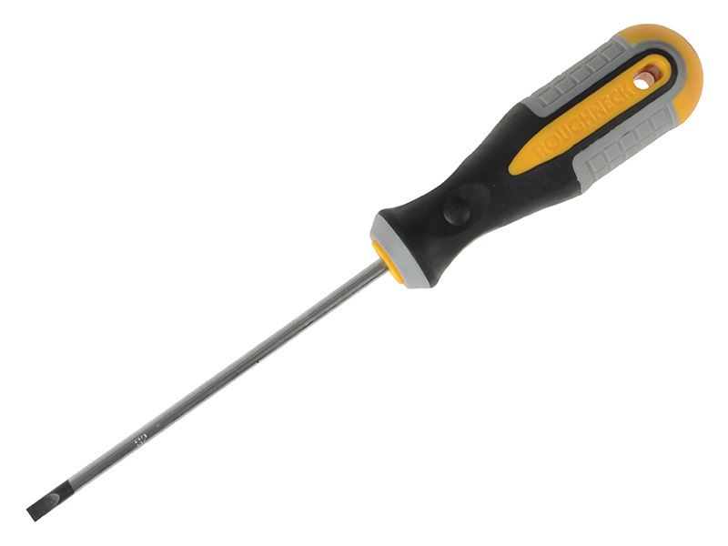 Roughneck Destornillador de Punta Plana 4.0 x 100mm, Acero S2