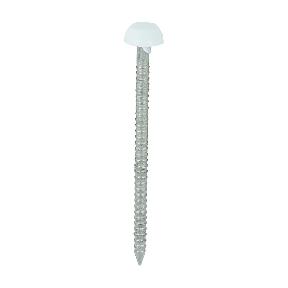 Timco Polymer Headed Pins, A4 Stainless Steel, White, 40mm (250 Pack)