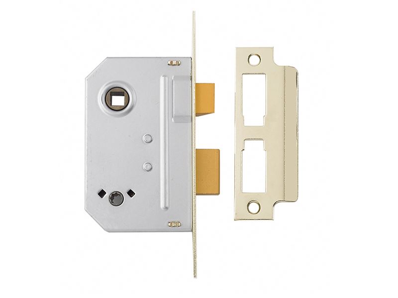 Yale PM236 2 Lever Bathroom Sashlock, Polished Chrome, 67mm