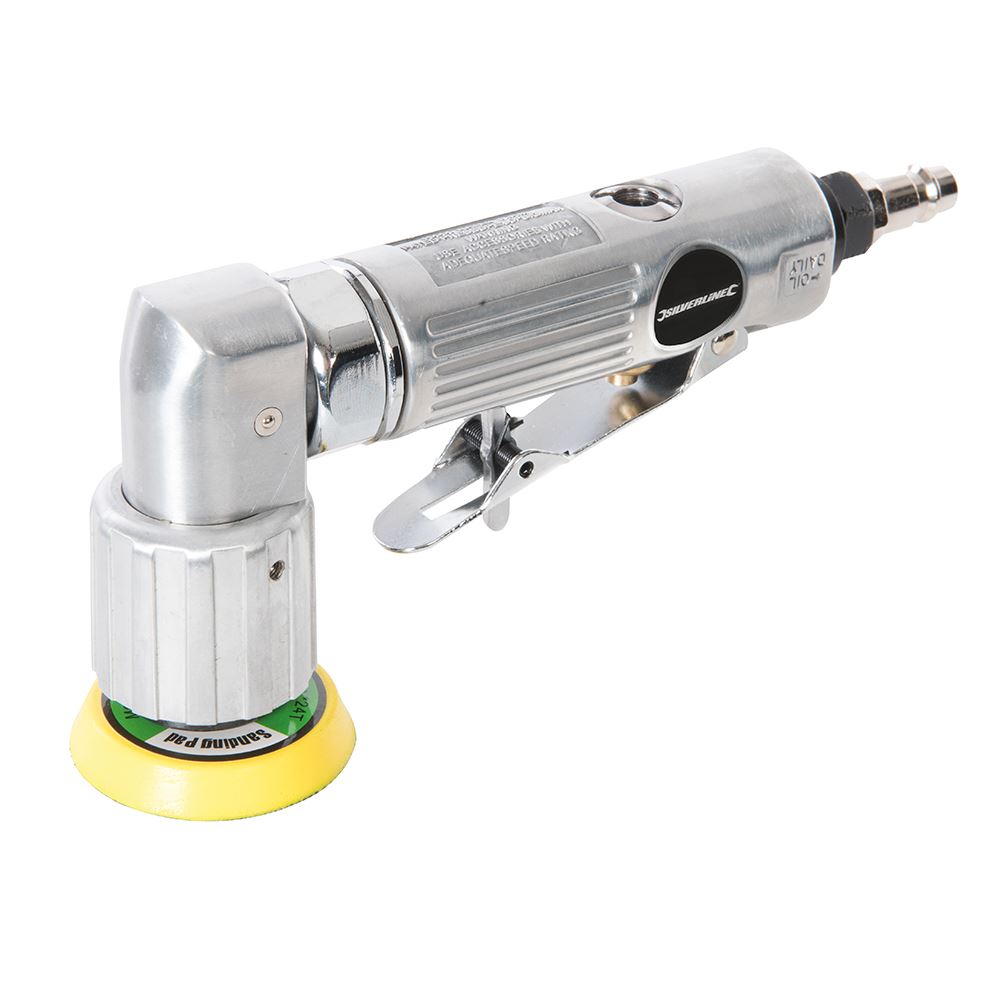 Silverline Mini Air Sander, 50mm, 15,000rpm, Hook & Loop Pad