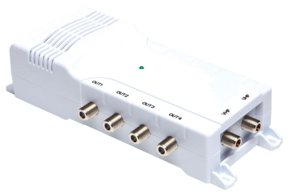 Antiference 75 Series F-Type TV Distribution Amplifier, 2 In/4 Out