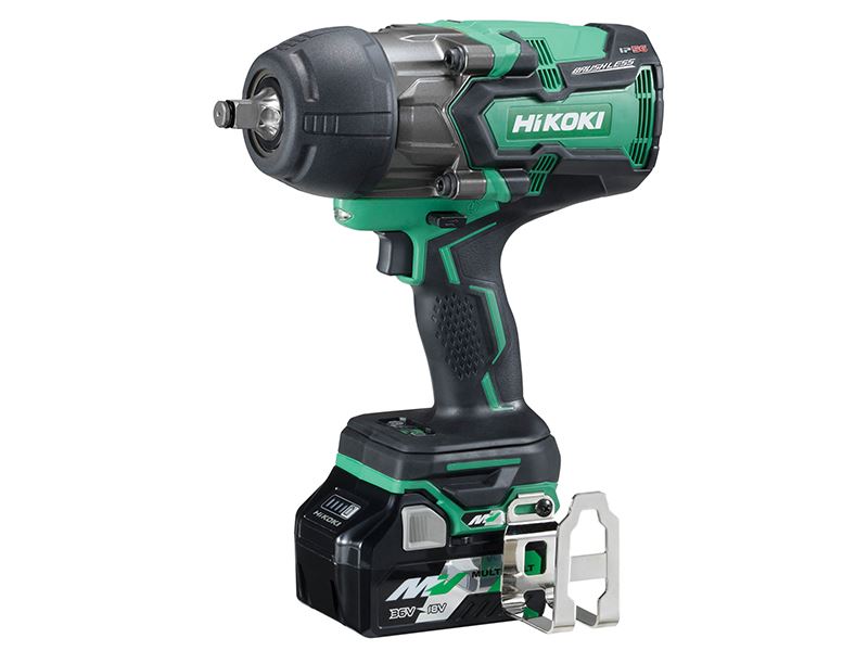 HiKOKI WR36DB/JRZ 36V 1/2인치 임팩트 렌치, 2 x 2.5Ah 배터리
