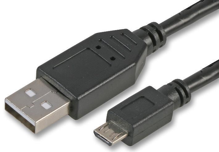 PRO SIGNAL - Kabel Micro USB B ke USB A Lelaki ke Lelaki, 1m Hitam