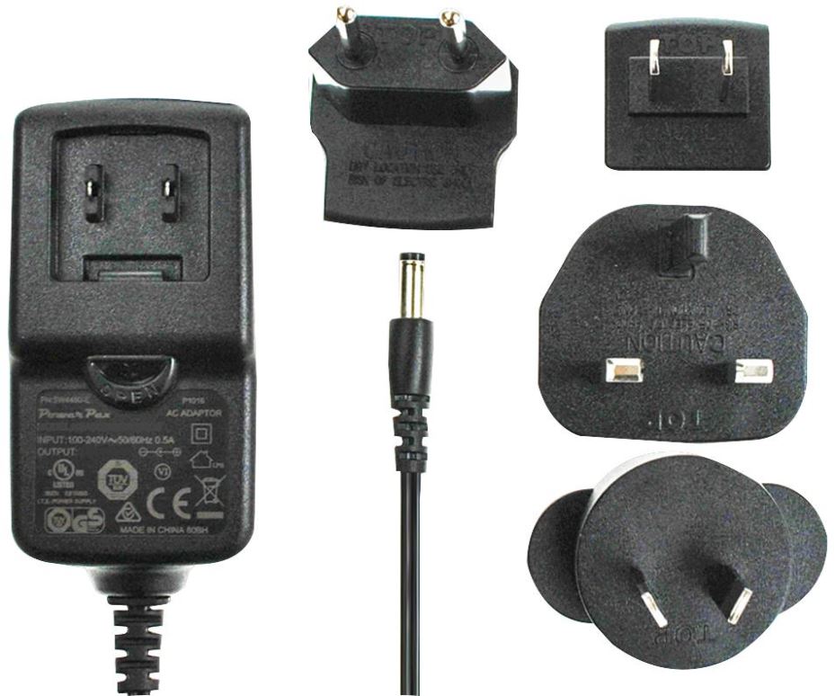 POWERPAX Alimentatore Internazionale 24V 500mA 15W con Spina da 2.5mm