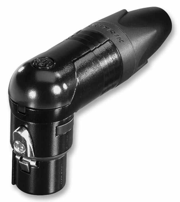 Connecteur femelle XLR 3 pôles NEUTRIK NC3FRX-BAG, angle droit