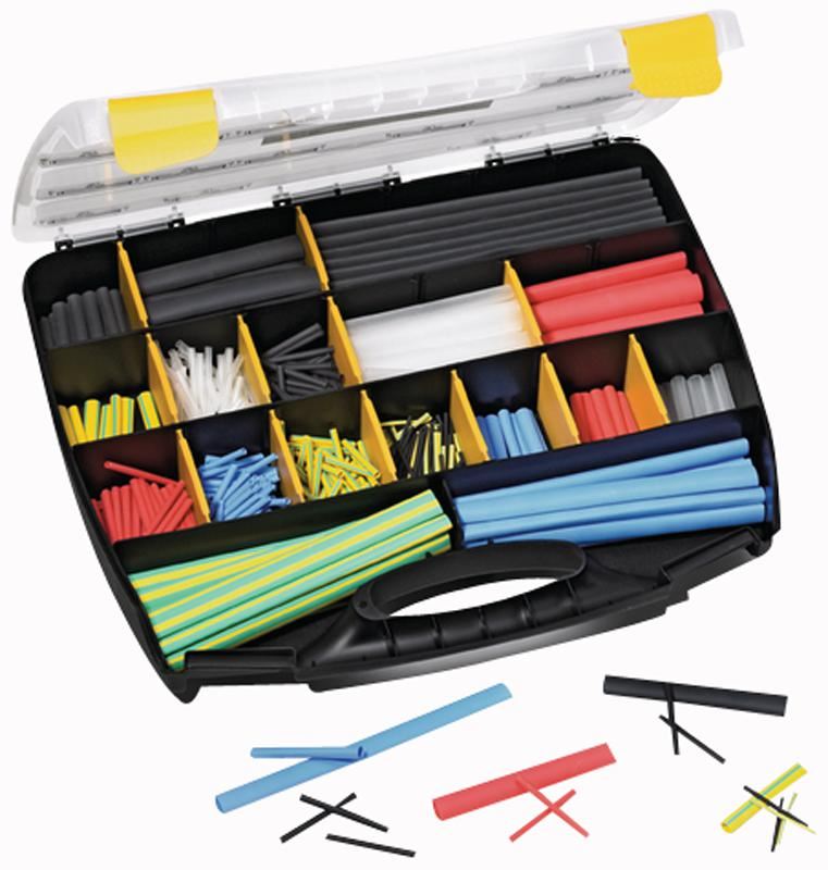 HELLERMANNTYTON Kit universel de gaine thermorétractable 3:1, 971 pièces