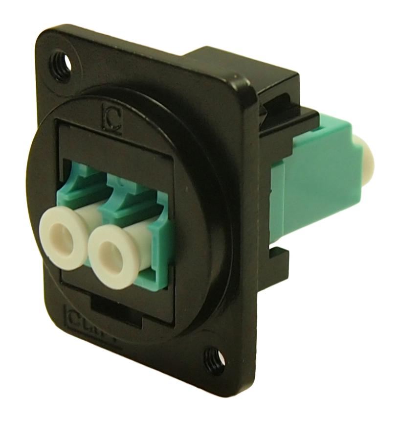 CLIFF ELECTRONIC COMPONENTS - 光纖 LC 雙工對 LC 雙工面板連接器，金屬黑框, OM3