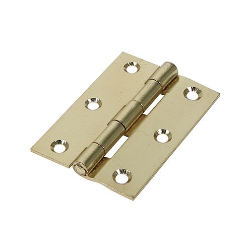 Timco Bisagra de Charnela Fija, Latón Electrolítico, 63 x 44mm, Paquete de 2