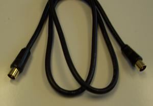 Pro Signal TV Aerial Coaxial Lead, Male to Male, 1m Black