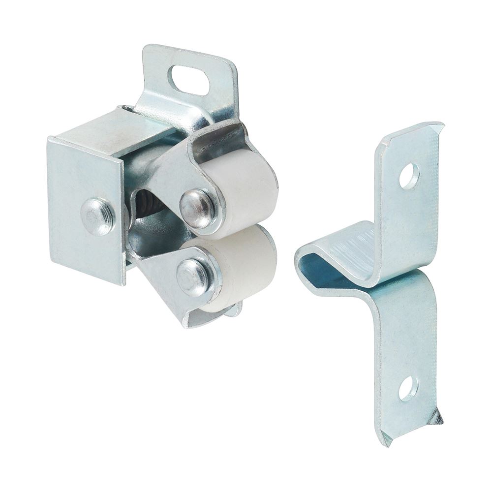 Timco Double Roller Catches, Zinc, 28x32mm, 2-Pack