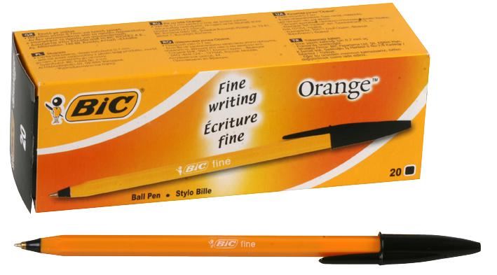 BIC Cristal tenká kuličková pera, černá, balení 20 ks