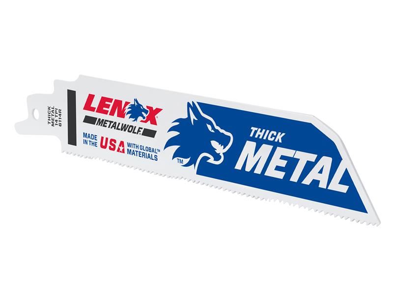 LENOX MultiWolf 152mm Reciprocating Saw Blades, 14 TPI, Pack of 5