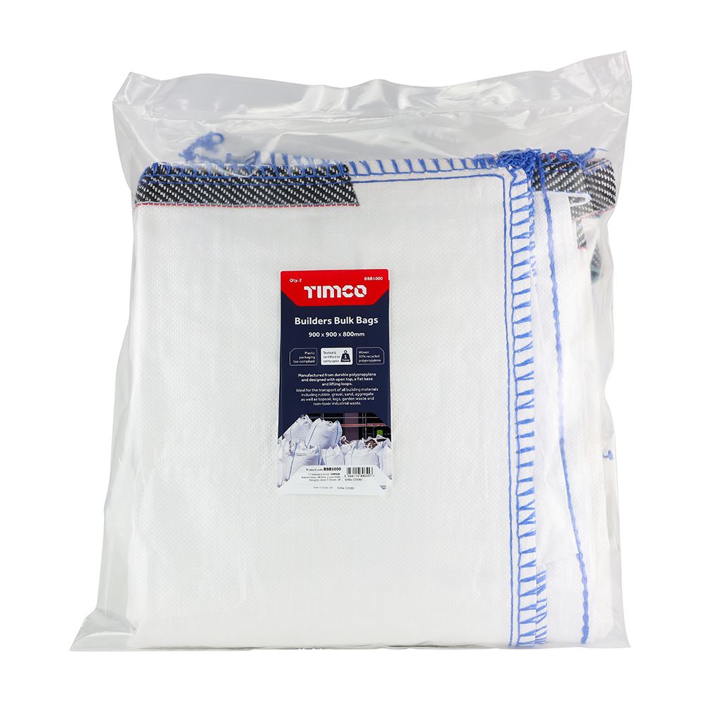 Timco Sacos de Construção a Granel, 900 x 900 x 800mm, Embalagem de 2