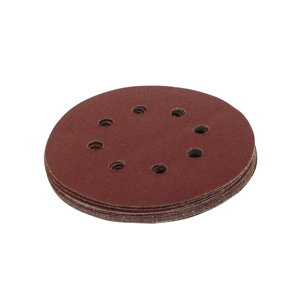 Silverline 125mm Hook & Loop Sanding Discs, 80 Grit, 10 Pack