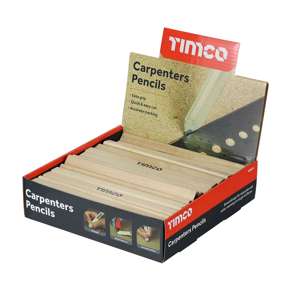 Timco Timmermanspotloden Displaydoos, Set van 72 Stuks