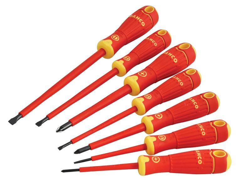 Bahco Juego de destornilladores aislados BAHCOFIT, 7 piezas, 1000V
