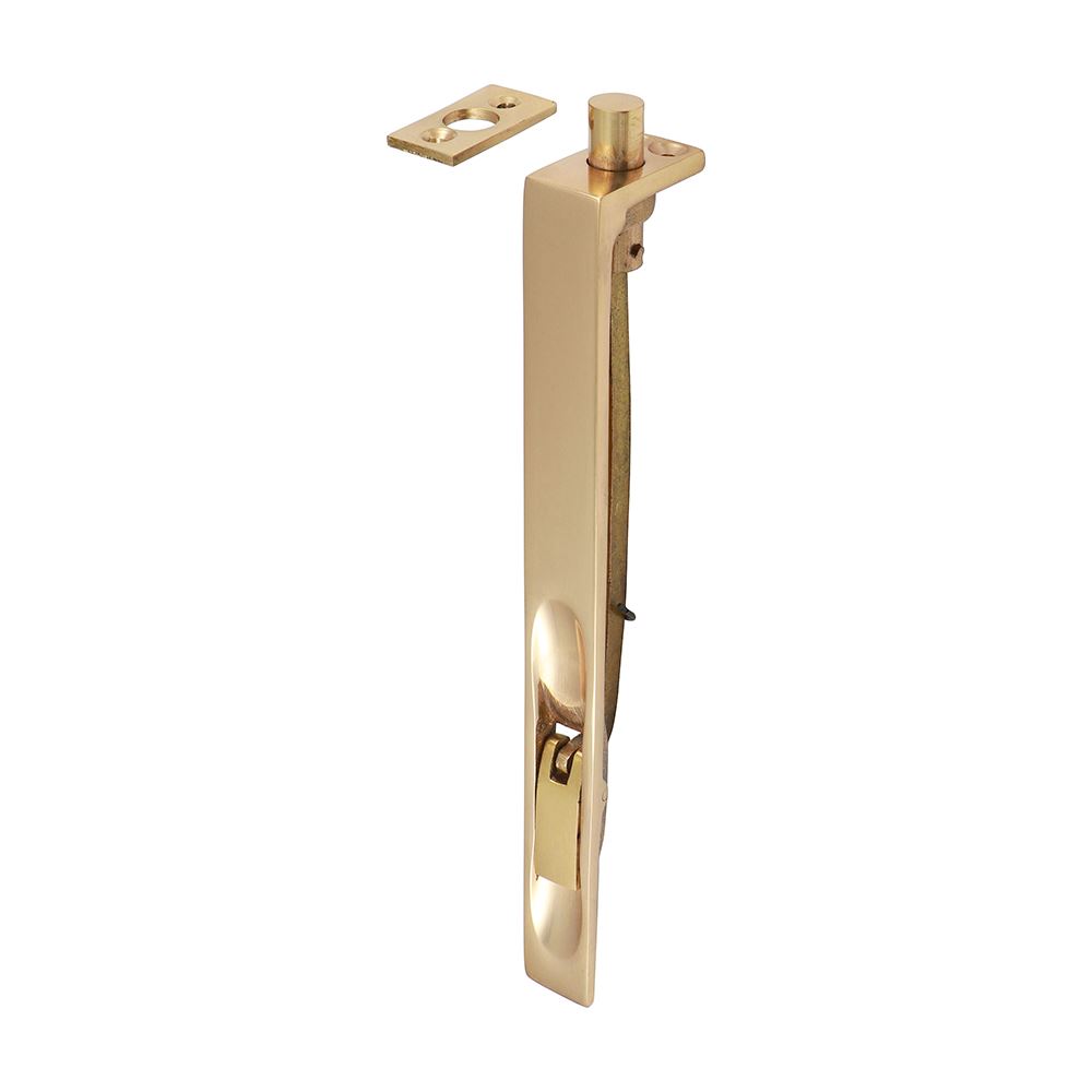 Timco Lever Action Flush Bolt, Polished Brass, 200mm x 19mm