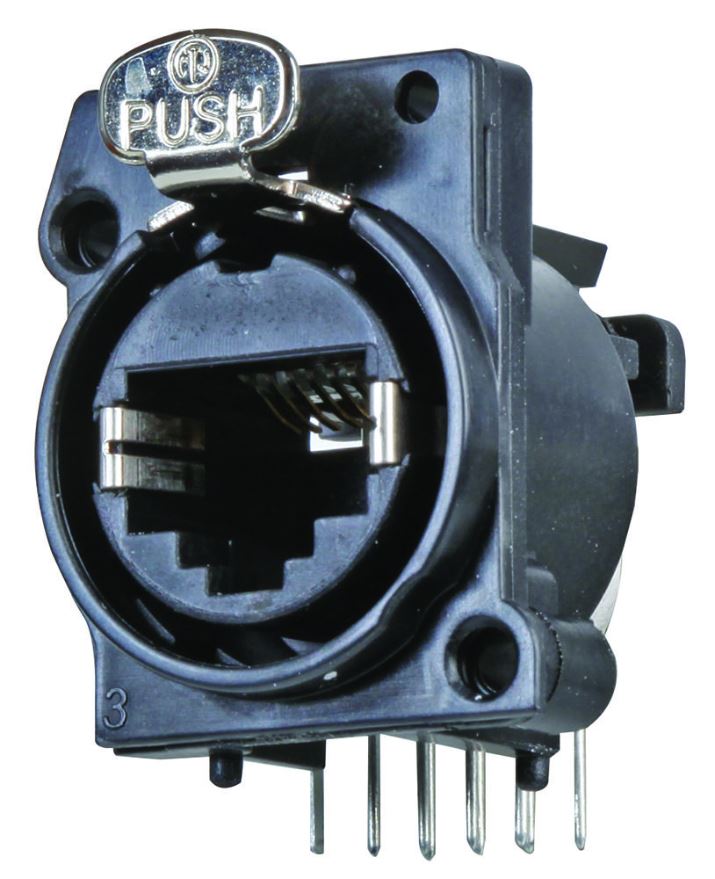 NEUTRIK RJ45 Cat5e パネルマウントソケット 8P8C 黒プラスチック