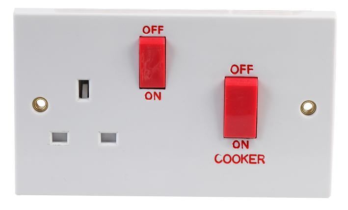 PRO ELEC - 45A 雙極煮食爐控制開關插座