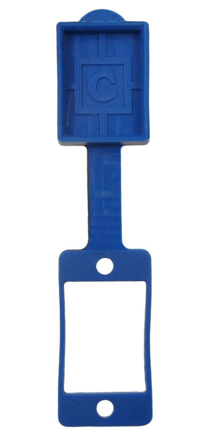 CLIFF Bevelled Edge Gasket with Dust Cover, Blue, 35.7x19.1mm