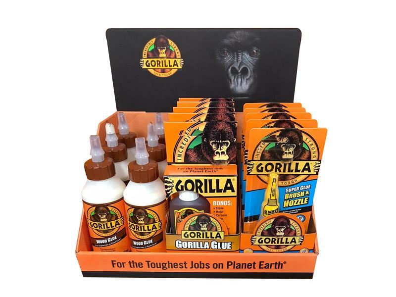 Kit Colla Mista Gorilla Glue CDU (5x60ml, 6x236ml, 6x12g)
