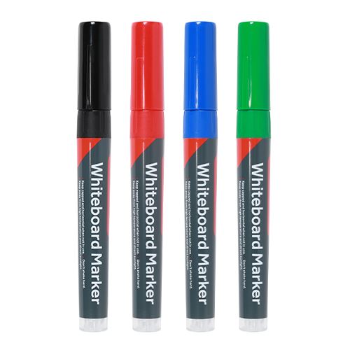 Timco Marcadores para Quadros de Escrever Ponta Fina, Cores Mistas, Pack de 4