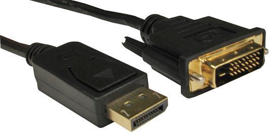 PRO SIGNAL - Kabel DisplayPort Lelaki ke DVI-D Lelaki, 1m Hitam
