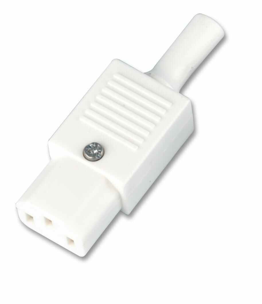 Bulgin Enchufe reconfigurable hembra recto, blanco, 10A 250V