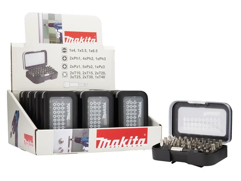 Makita D-30667 Schraubendreherbit-Set, 31-teilig im Counter-Display (12 Stück)
