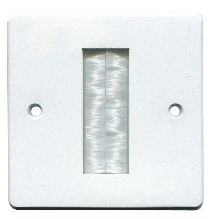 Pro Signal Witte 1-Gang Verticale Borstelplaat