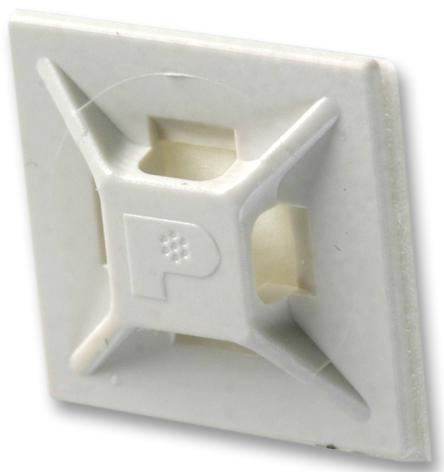PANDUIT מתאם 4-כיווני עם בסיס דבק לקשירת כבלים, 19.1 מ”מ, לבן, חבילה של 100