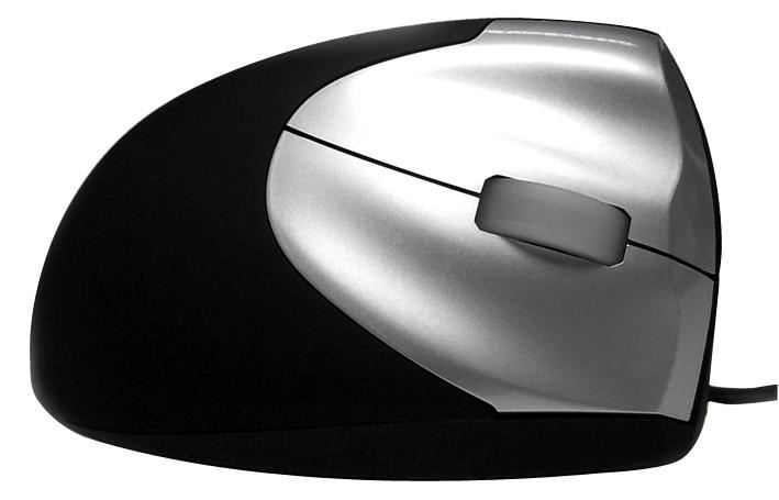 ACCURATUS USB vertikální myš 2, 1600 DPI, černá/stříbrná