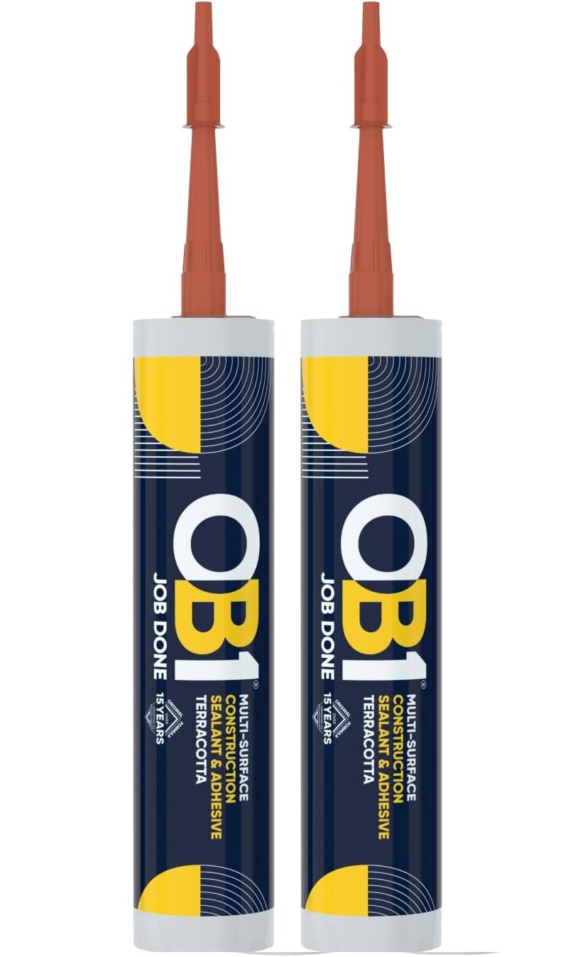 OB1 Terracotta Multifunctionele Constructie Kit & Lijm, Verpakking van 2