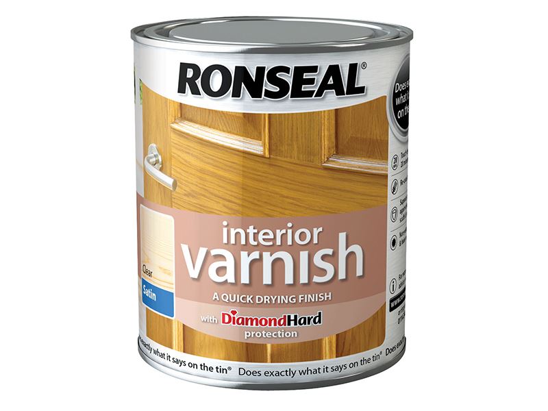 Ronseal Interieur Vernis - Sneldrogend Satijn Transparant, 250ml