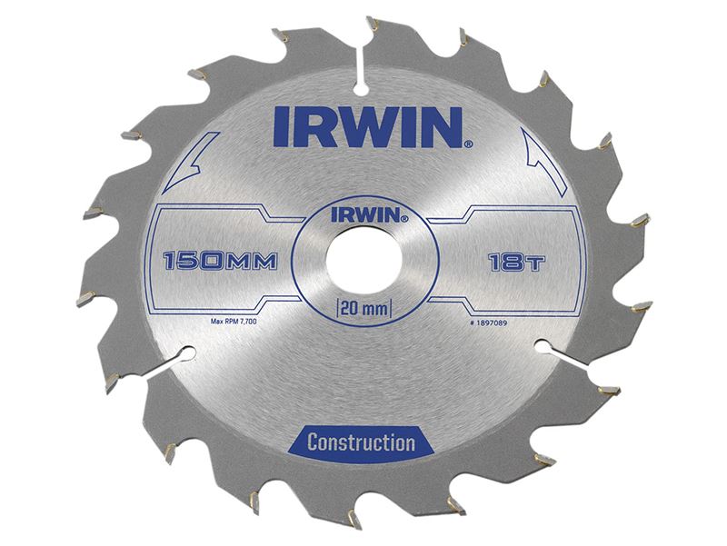 IRWIN Construction - Sceith Ciorclach Sábhála, 150mm, 18T ATB, Carbaid Tungstan