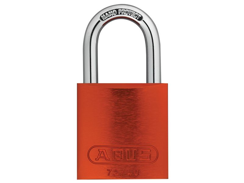 ABUS 72/40mm Aluminium Padlock Orange Keyed Alike TT02767