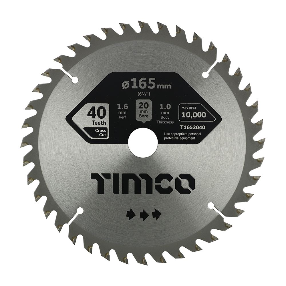 Lâmina de Serra Circular Sem Fios Timco 165mm, 40 Dentes