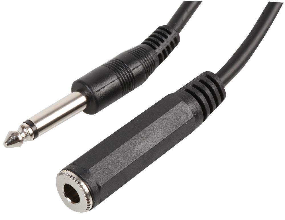 Pro Signal 6,35mm (1/4”) Mono Jack Steker naar Aansluiting Kabel, 3m