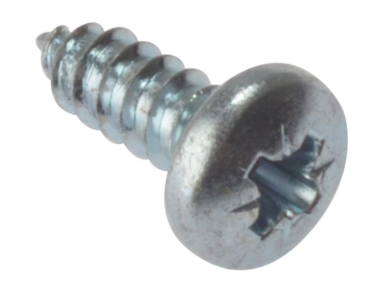 ForgeFix - Skru Sendiri-Tap Kepala Pan ZP Serasi Pozi 1.1/2in x 10 Kotak 200