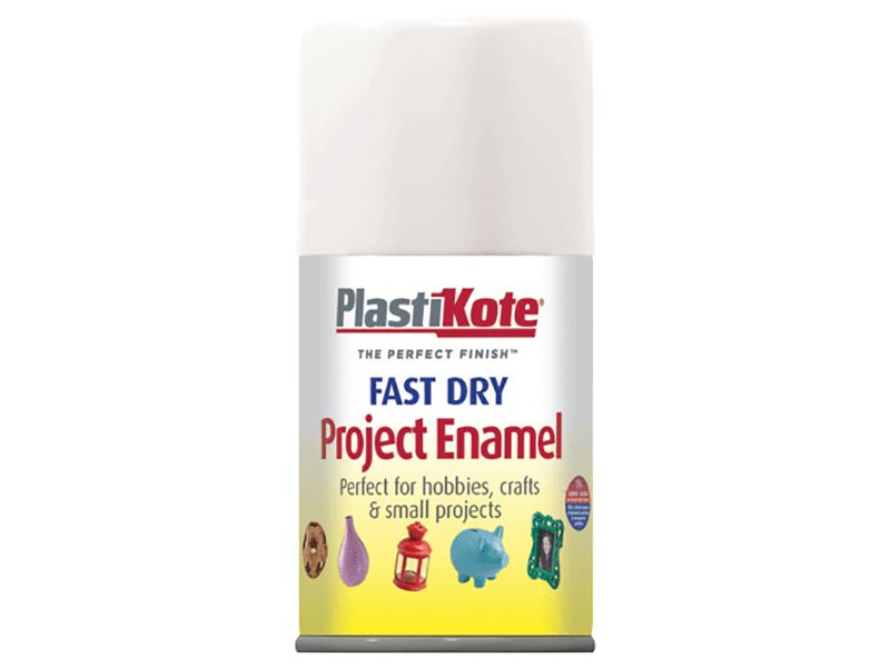 PlastiKote Enamel Aerosol Kering Pantas Putih Kilat 100ml