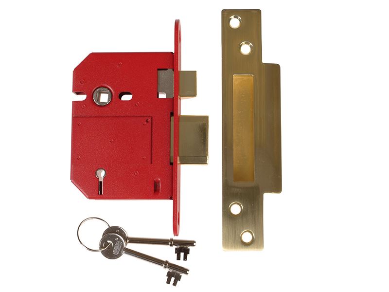 UNION StrongBOLT 2200S BS 5 Lever Mortice Sashlock, Satin Brass, 81mm Box