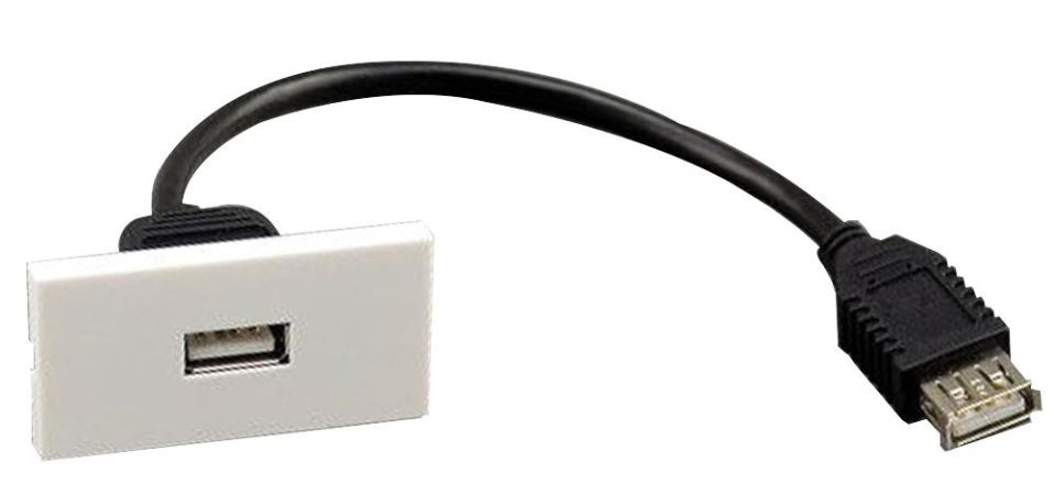 PRO SIGNAL - Soket USB 2.0 A Modul Plat Dinding, 50x25mm