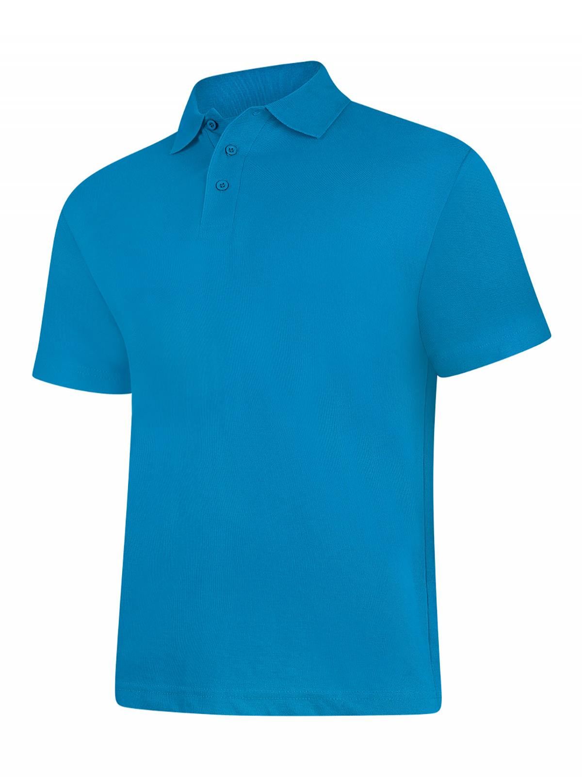 Uneek Unisex Classic Polo Shirt - 50% Poly/Cotton - Sapphire Blue - Size L