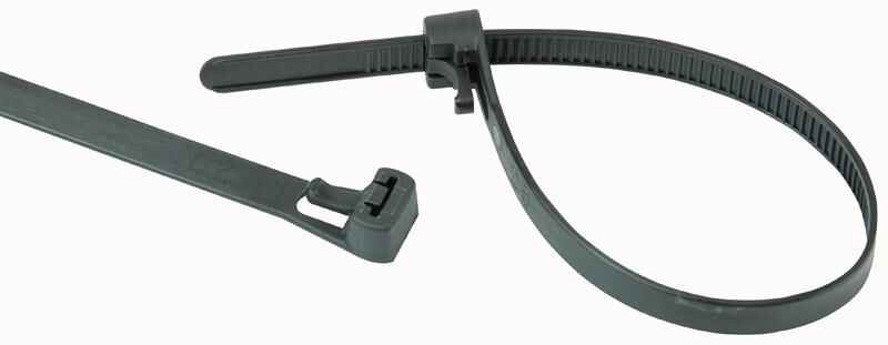 PRO POWER - Pengikat Kabel Boleh Guna Semula 200mm x 8.00mm Hitam (Pek 100)