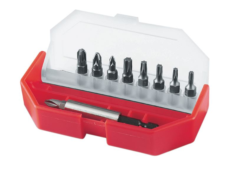 STANLEY 10-Pieces Lot de bits Phillips/Pozidriv/TORX avec Porte-bit magnétique